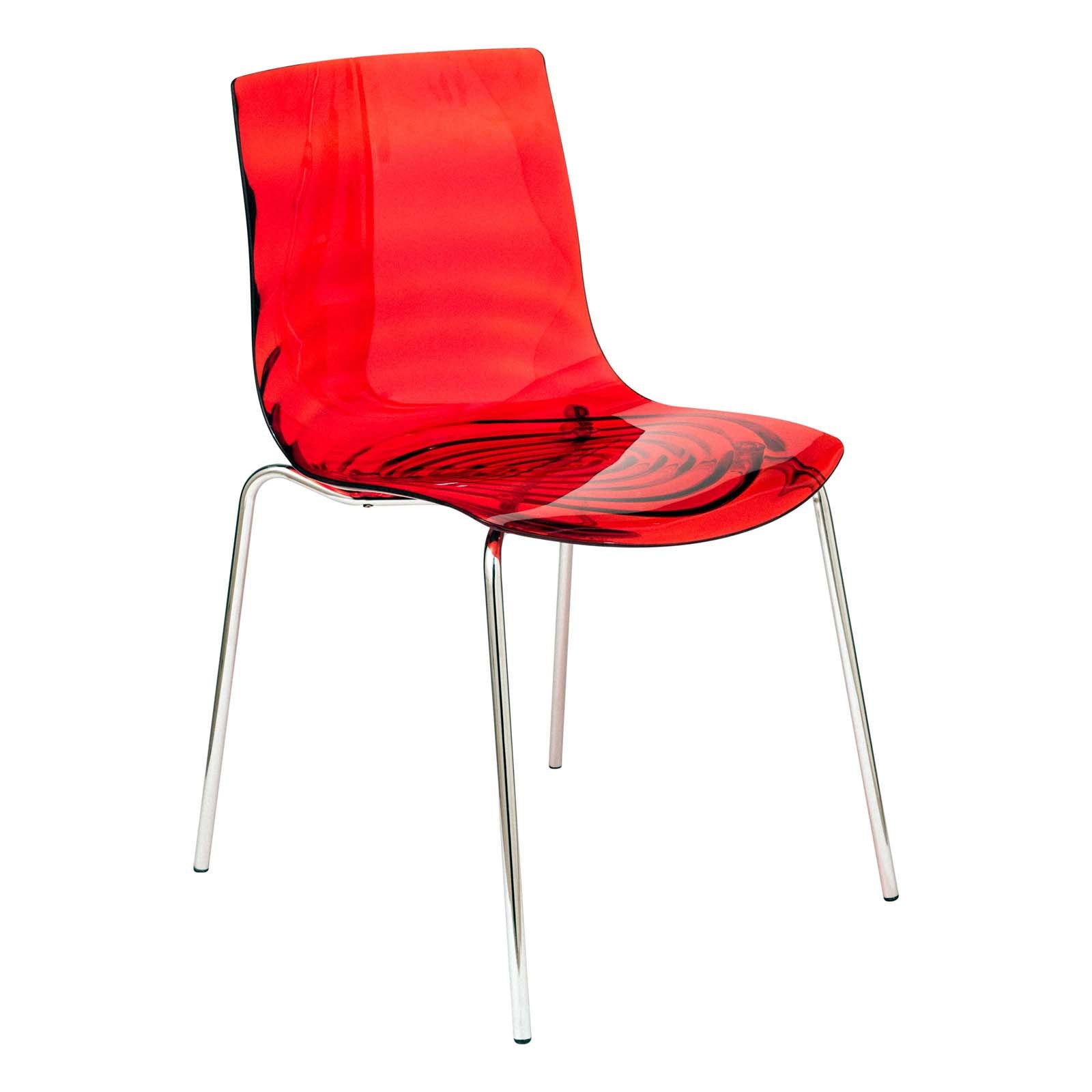 Asha Red Water-Drop Dining Chair - living-essentials